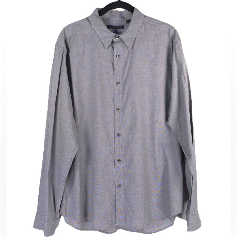 Theory RASTIGAR DN_FRANKFURT Long Sleeve Button Up Shirt Cotton C0174513 Size XL